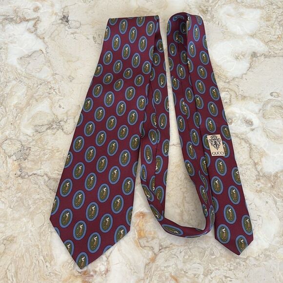 Gucci 100% Silk Golf Printed Tie - Picture 5 of 11